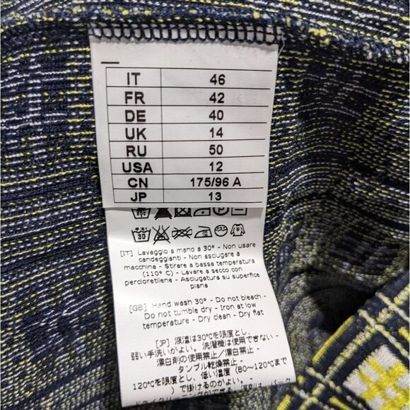 Neera 20:52 | Knit double breasted blazer in yellow check - Picture 5 of 9